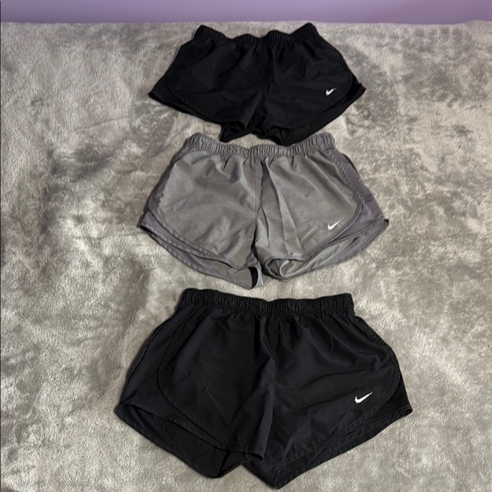 Nike Black and Gray Athletic Shorts